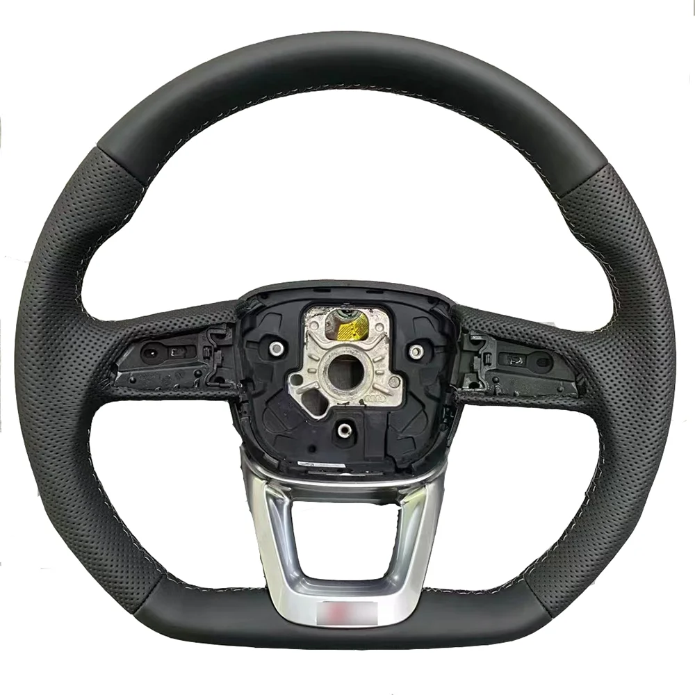 Leather semi-flat bottom steering wheel for Audi 2018-2022 Q5 upgrade SQ5 same sports steering wheel