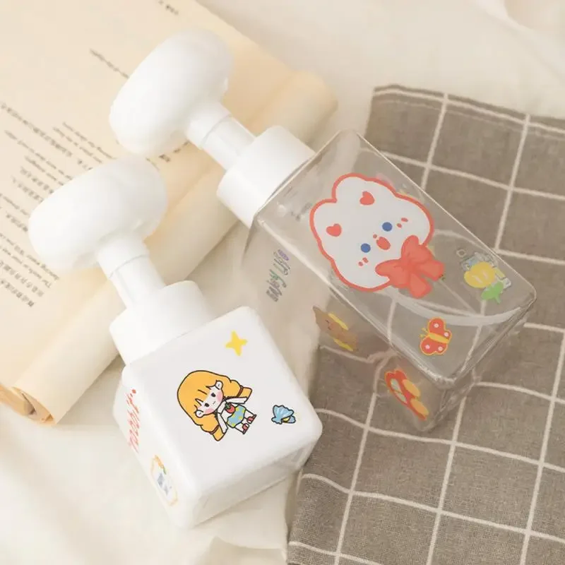 250/450 ml Blume Form Schaum Pumpe Dispenser Flasche Kunststoff SquareEmpty Flüssigkeit Hand Seife Shampoo Container Cartoon Jar für Zuhause