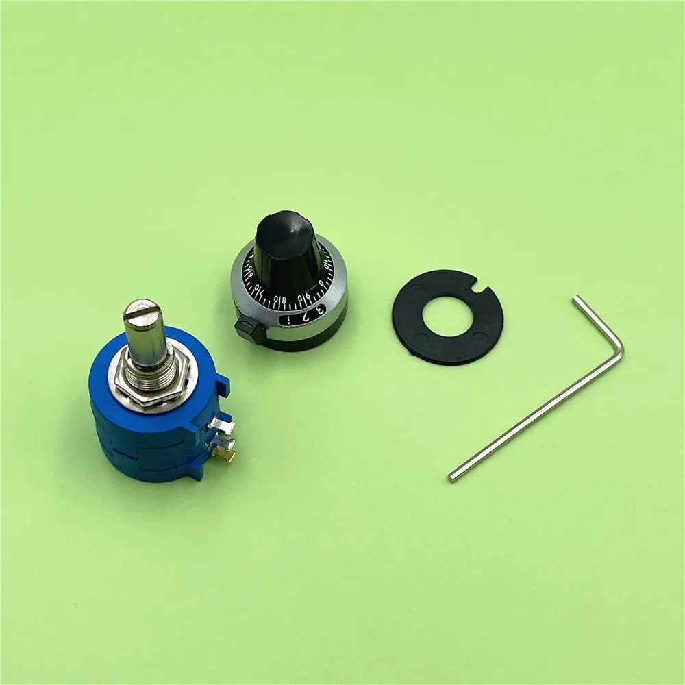 10sets 3590S-2-101 102 103 104 201 202 203 501 502 503L 100R to 100K Ohm Wirewound Precision Potentiometer 10 Turn w Rotary Knob