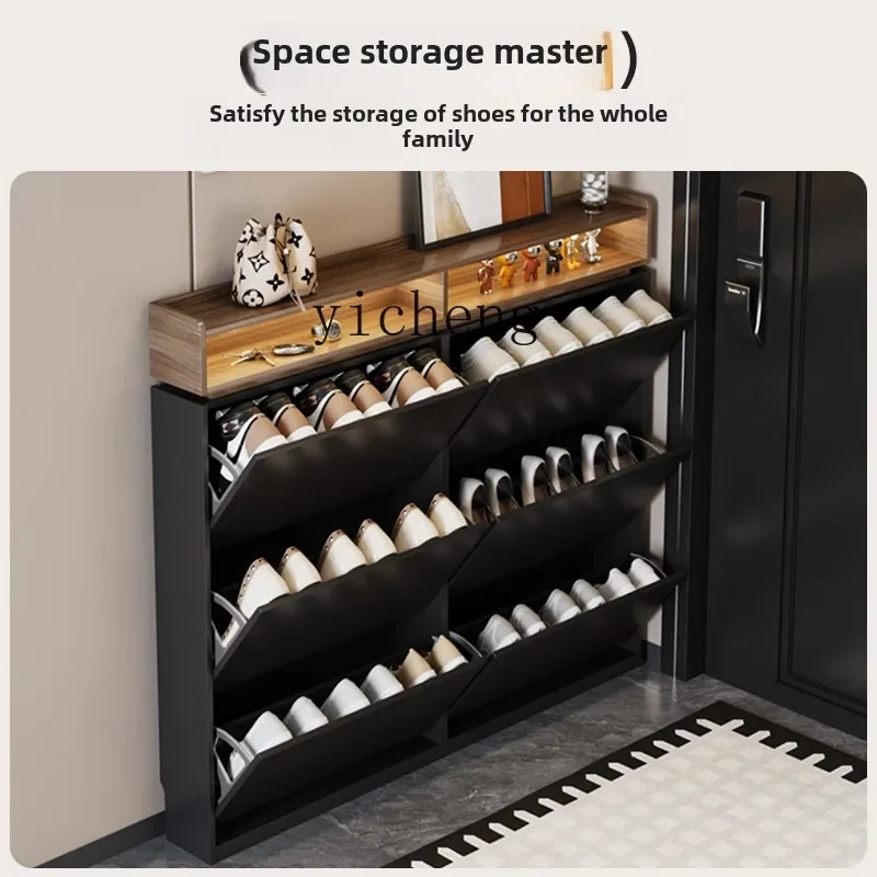 ZZ ultra-thin shoe cabinet household door small apartment rack large capacity multi-layer storage