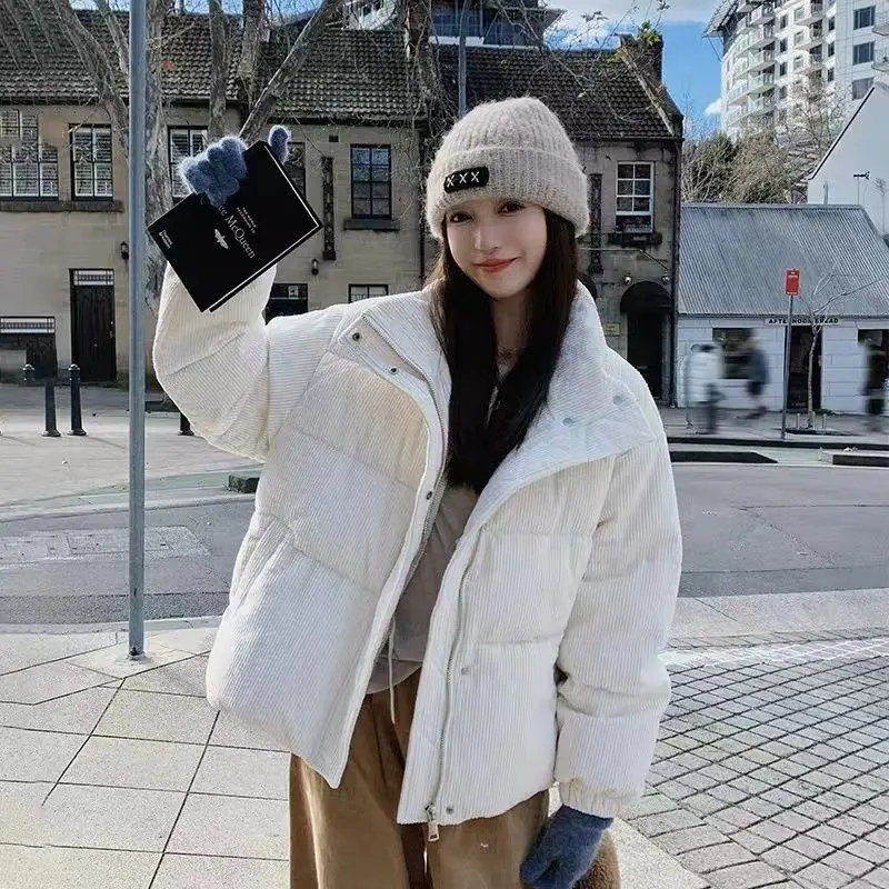 

Parkas Womens Para Dama Winter Puff-Feel Quilted Padded Double-Layered Concealed Flap-Pocket Waist-Closed Sashes Elegant Urban