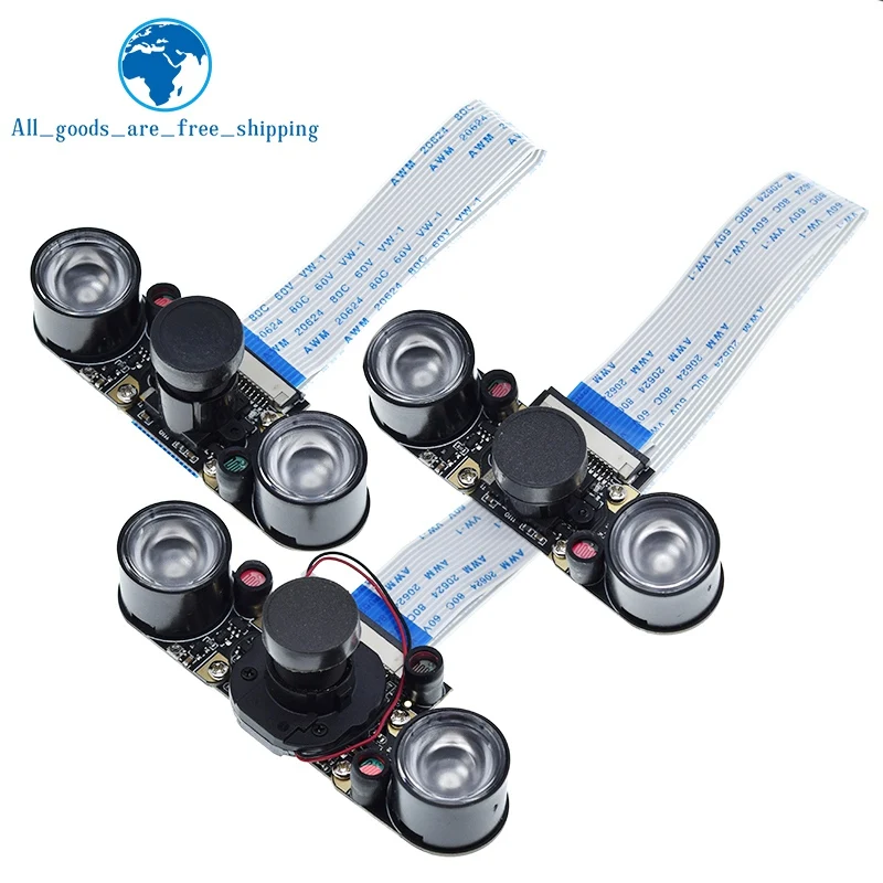 Raspberry Pi 4 Nachtzicht Fisheye Camera 5MP OV5647 70/95/160 Graden Focal Verstelbare Camera voor Raspberry Pi 3 Model B Plus