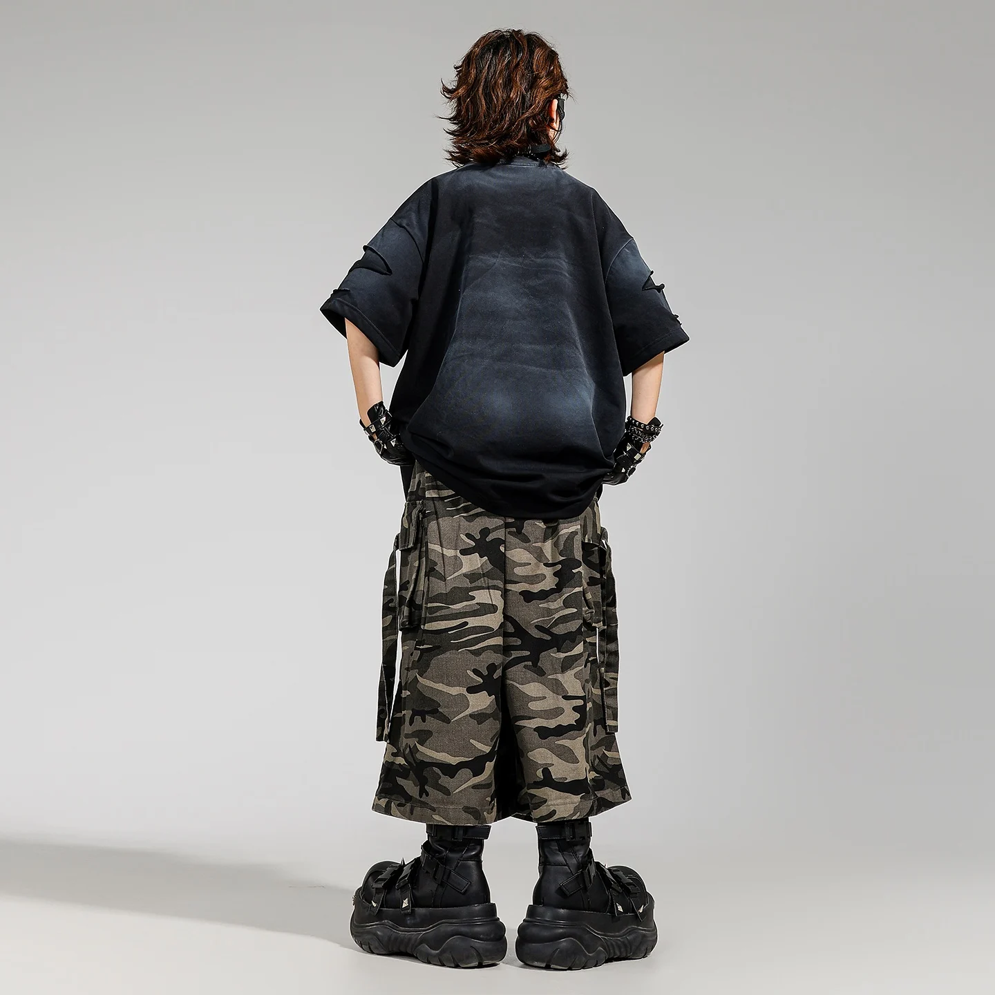 الأطفال ملابس فضفاضة تي شيرت السراويل التمويه Kpop وتتسابق للبنين أزياء رقص الجاز الفتيات الهيب هوب الهذيان الملابس DQS20110