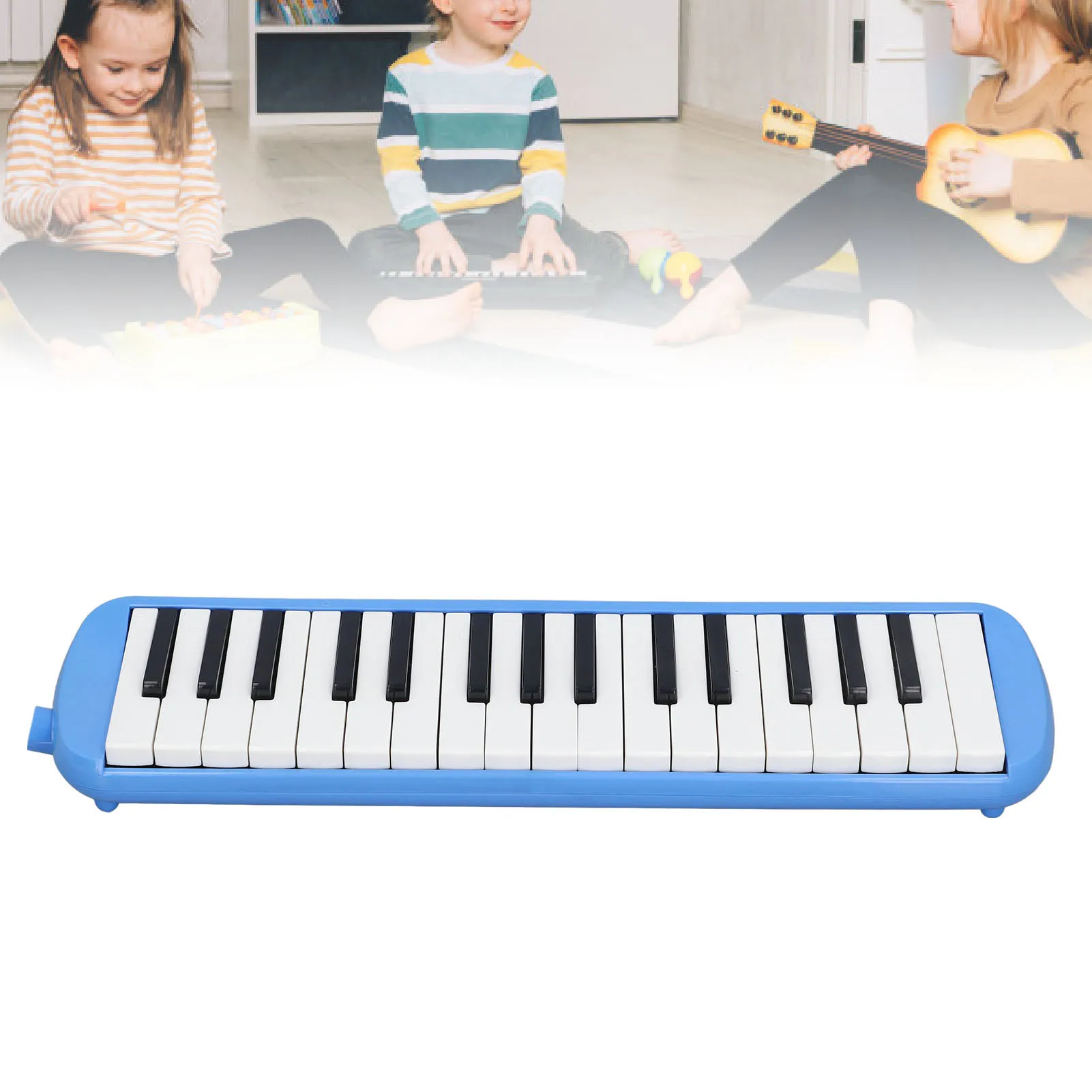 ZK20 32 Keys Mouth Melodica with Mouthpiece and Blowpipe Keyboard Organ Playing Musical Instruments for Students Beginners