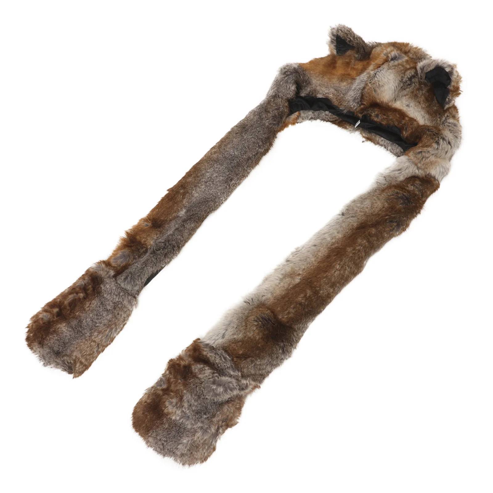 

Warm Winter Hat Scarf Glove Set Animal Design Thick Thermal Hoodie For Outdoor Kids Unisex Fashion Accessory