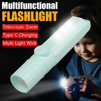 BALDR RH-202 Children Led Flashlights 800mAh Mini Torch with 4 Lighting Modes USB Charging Camping Emergency Zoom Lantern