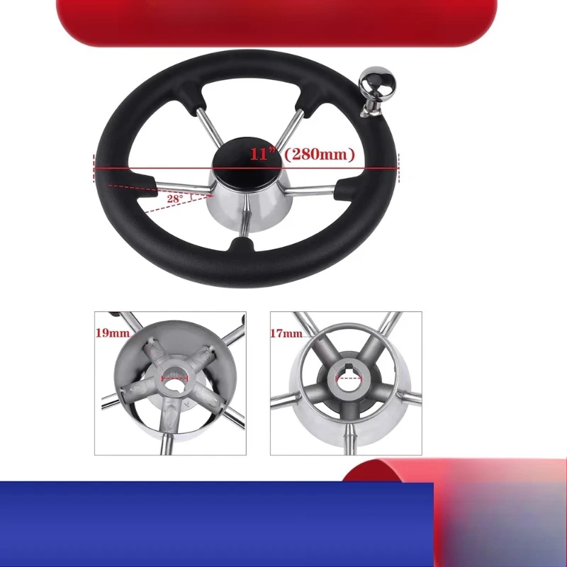 

Foam steering wheel, black, stainless steel steering wheel