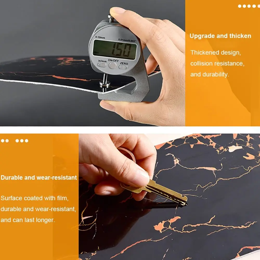 Marble Grain Skirting Line Home Decor Living Room Self Adhesive Floor Tile Sticker PVC Windowsill Waist Line