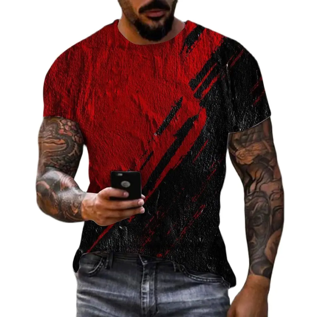 Summer Fashion Retro Graffiti Men's t-shirt Trend Casual vintage Hip Hop harajuku Street Style Printed O-neck Short Sleeve Tops
