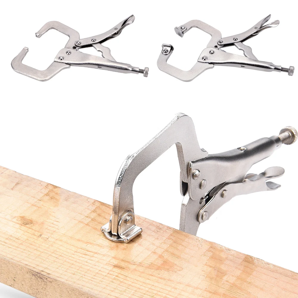 Handwerkzeug C-Klemme Schweißclip Holzbearbeitungsgriff Schraubstock Drehbare Auflage Holzbearbeitung Legierungsstahl Fixierzange Zange Zapfenlokalisierer – Detail 4