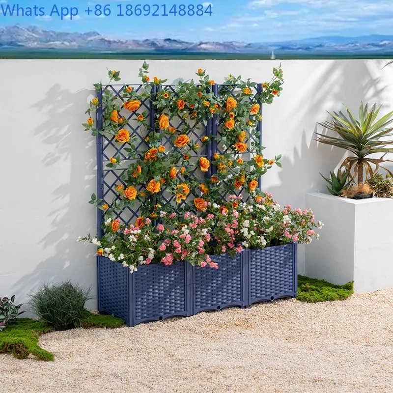 

Indoor Multifunctional Climbing Vine Support Plant Box Large Vegetable Flower Pot Planting Box