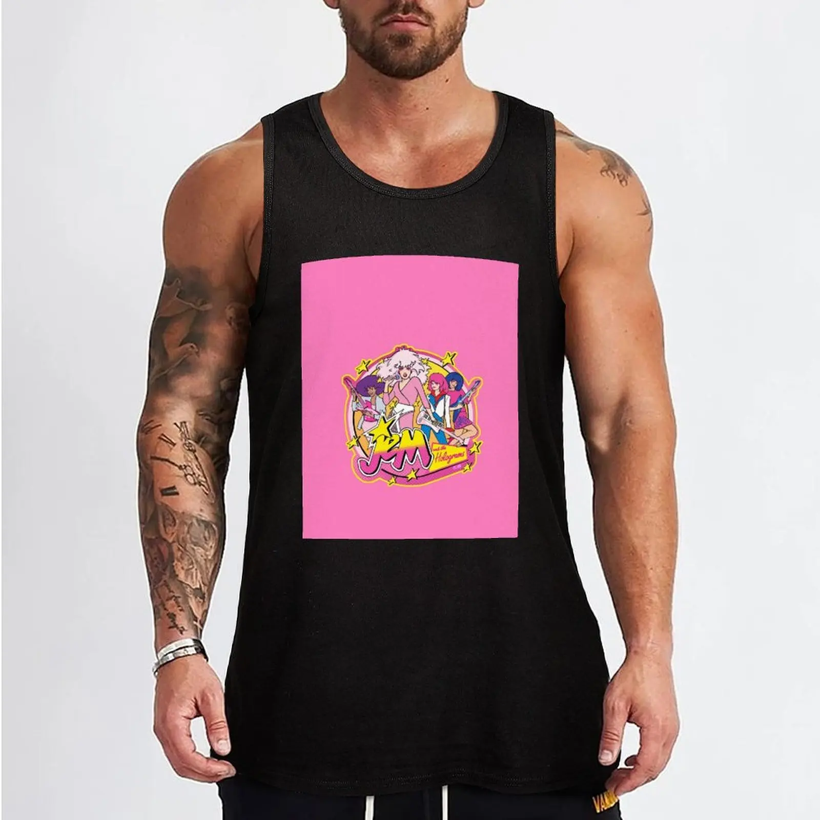 80S Jem and the Holograms HIGH QUALITY Tank Top Man sleeveless shirt Man summer clothes