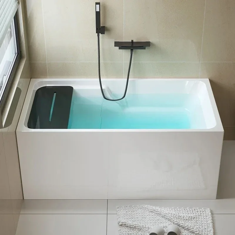 YS-4  Deep Soak Mini Japanese Bathtub Small Household Sitting Acrylic Freestanding Integrated Mobile Seat Bathtub