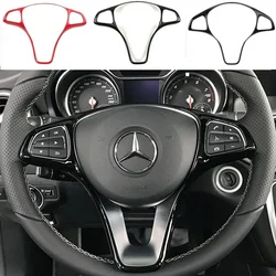 For Mercedes Benz A B C E GLA GLC CLA GLE GLS Class W246 W205 W213 X253 X156 Car Steering Wheel Cover Decoration Trim