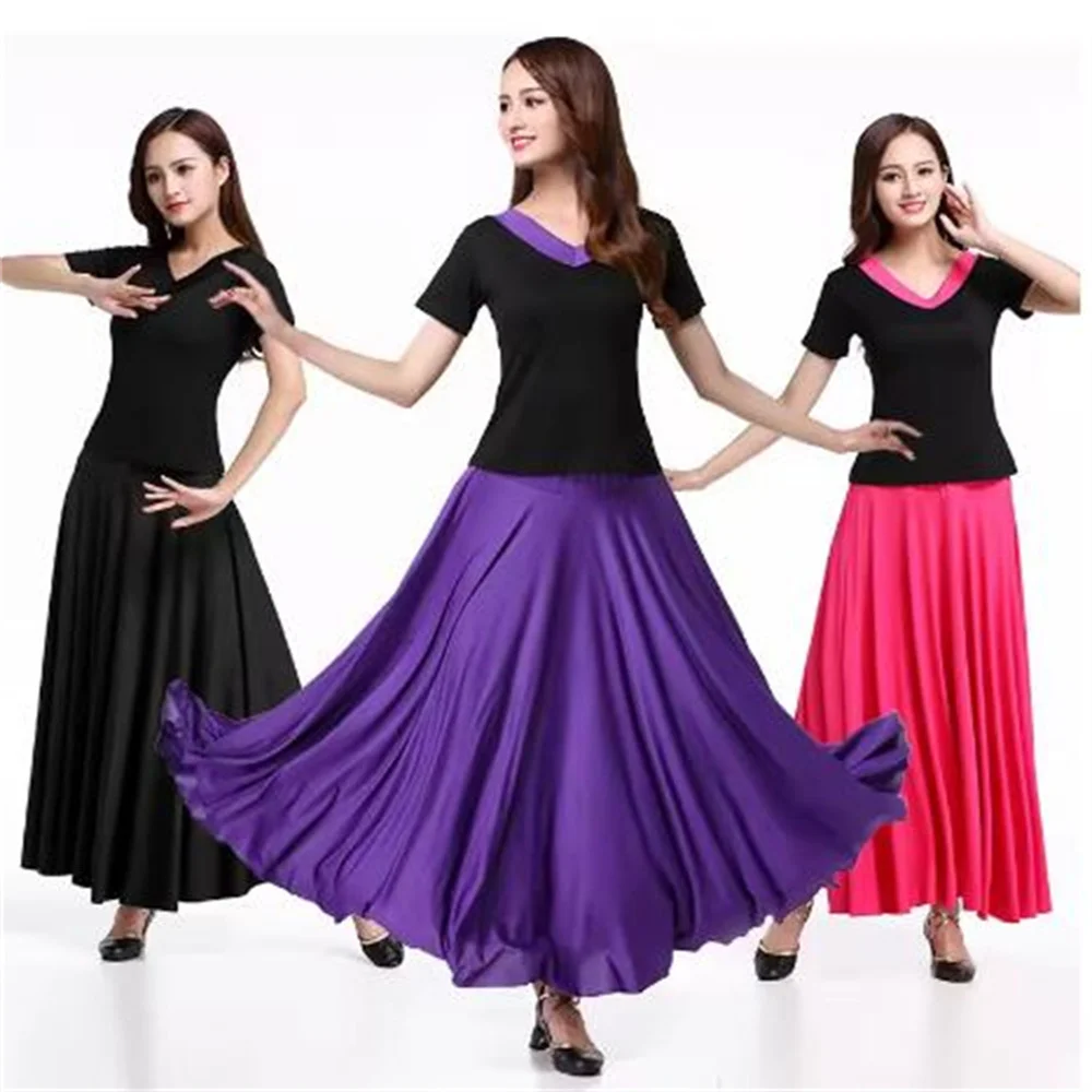 

Women 85CM Flamenco Dance Skirt Festival Dance Costumes Female Belly Stage Performance Skirt Flamengo Ballet Ballroom Costumes