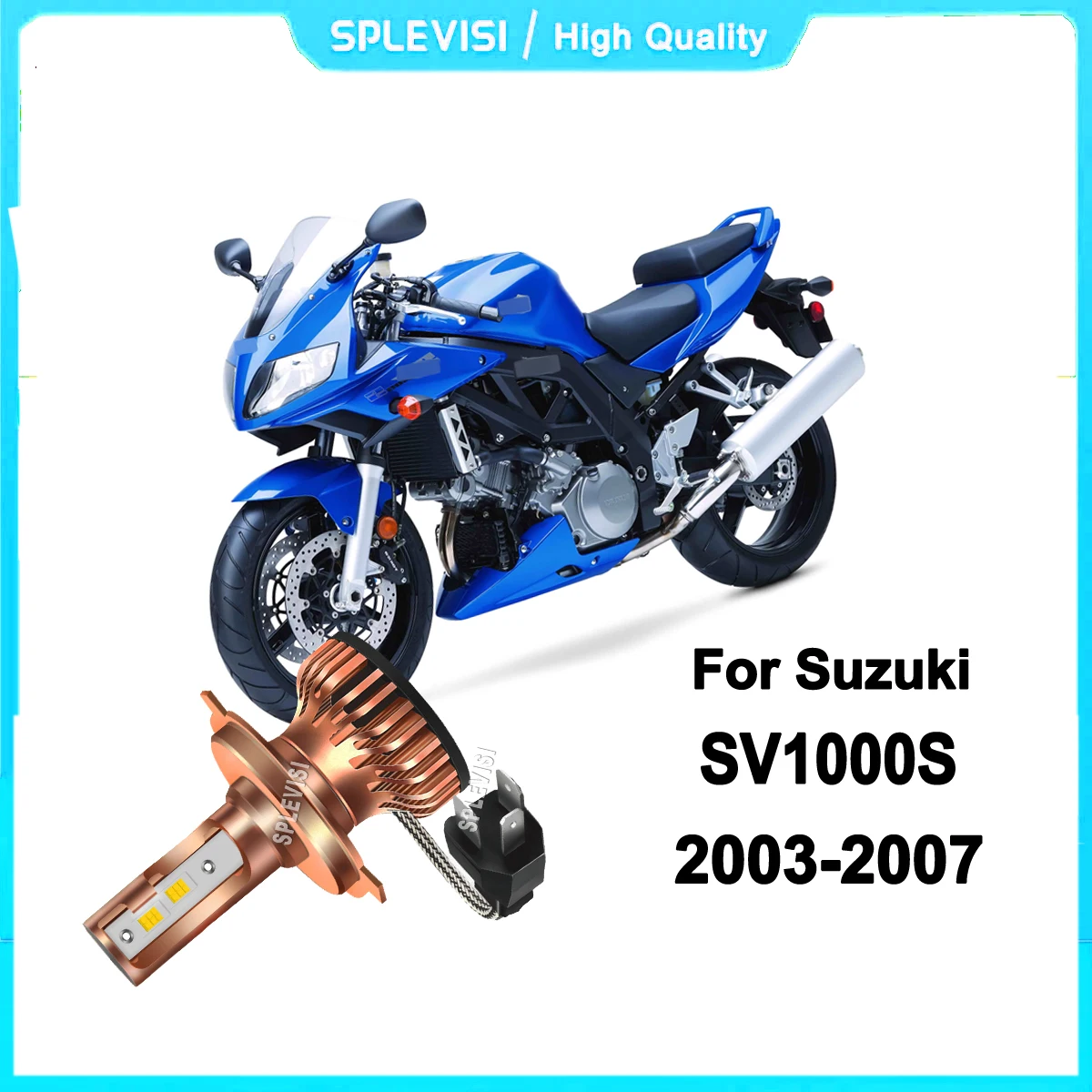 

H4 9003 HB2 LED Motorcycle Headlight - ensuring long-lasting use in demanding conditions For Suzuki SV1000S 2003 2004 2005-2007