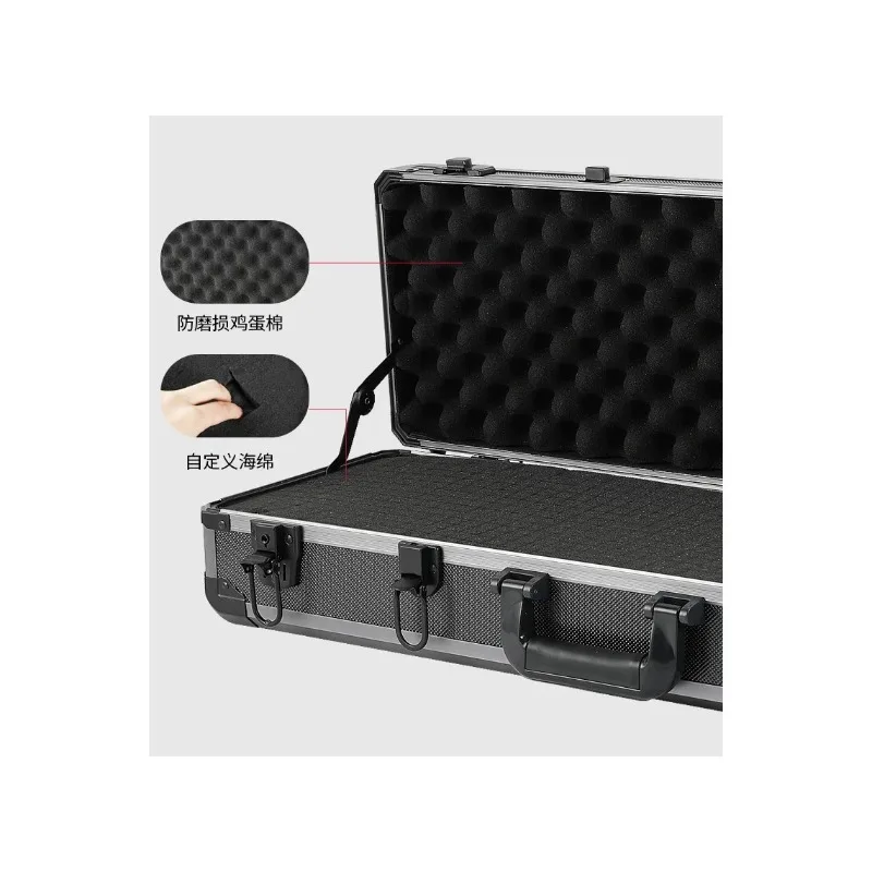 Aluminum frame Portable High waterproof and shockproof Storage Box for Tools Instrument Equipment and Family Documents