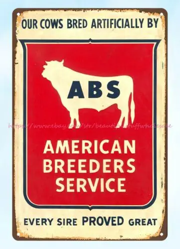 wall posters for bedroom AMERICAN BREEDERS SERVICE metal tin sign