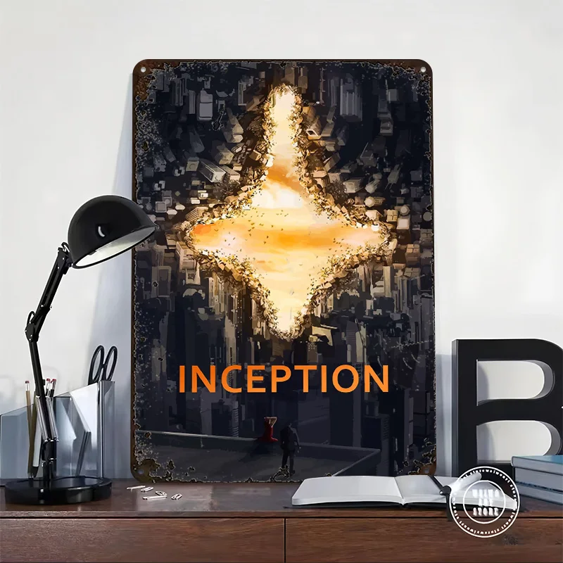Inception Tinplate Poster Customized Wall Art Vintage Metal Signs Retro Plates for House Room Decorating Interior Tin Sign Decor