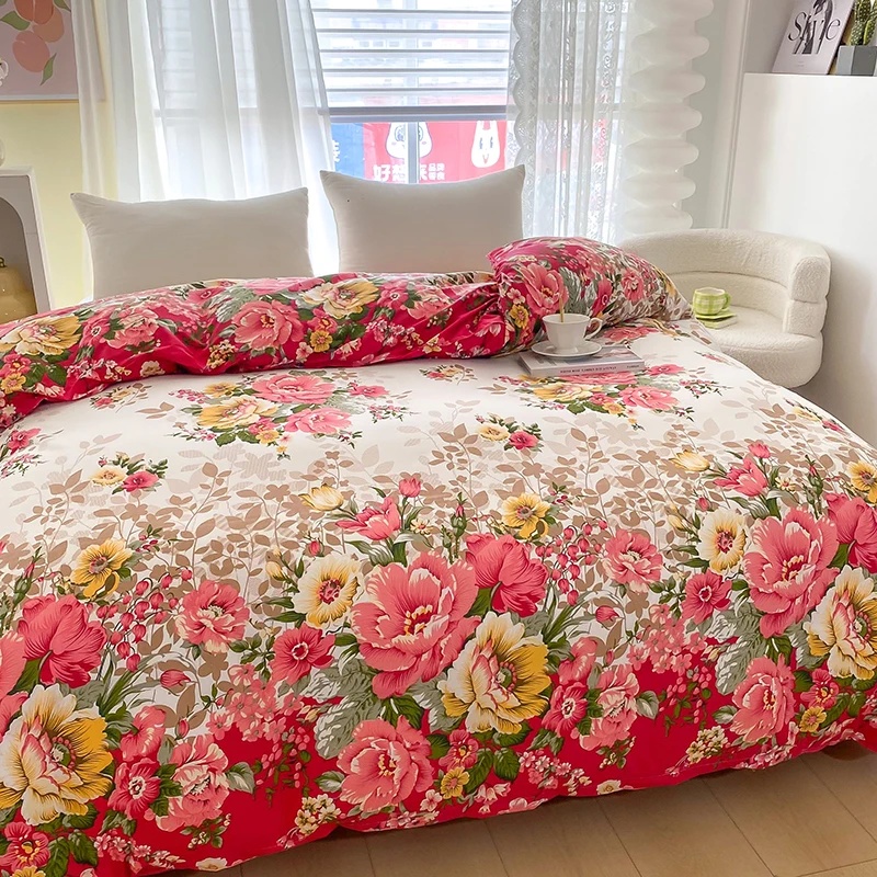 Floral Pattern Duvet Cover 200x230/220x240,High Quality Microfiber Soft Quilt Cover Queen/King Size(No Pillowcase)