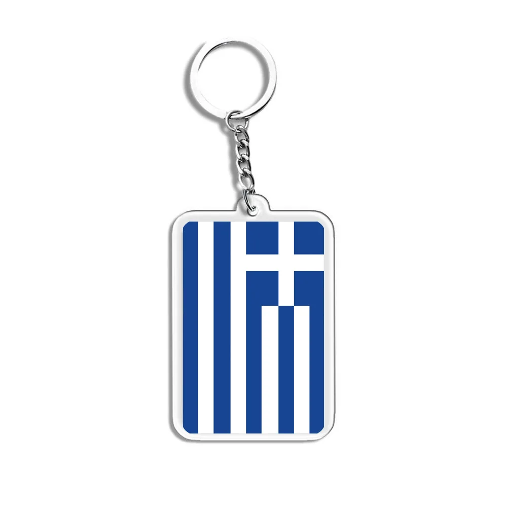 Acrylic Flags Keychain Mini Countries Poland Hungary Germany Australia Israel Sweden European Flag Hanging Keyring for Men Women
