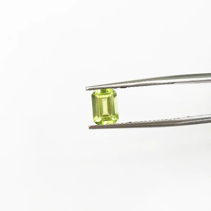 Factory Wholesale 100% Real Natural Emerald Shape Olivine Peridot Gemstone Loose Gems Diy Material for Jewelry