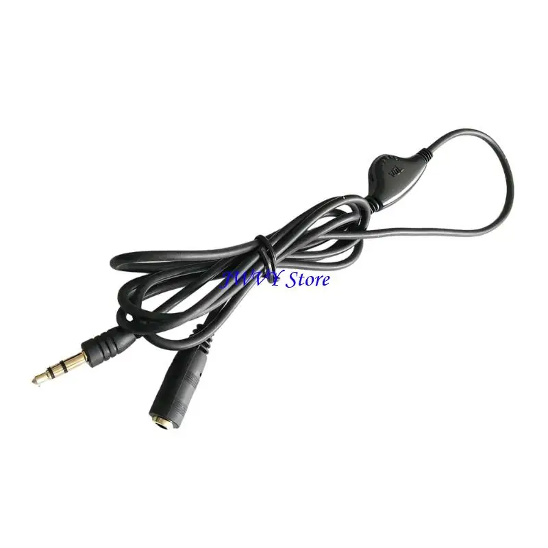 573A 3.5mm Stereo Headphone Extension Cable Gold Plated Jacks and Smooth Controls