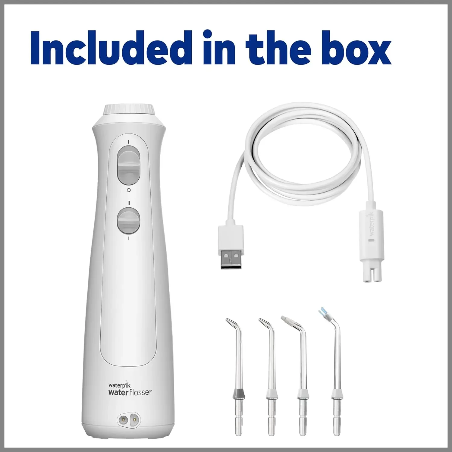 Cordless Pearl Rechargeable Portable Water Flosser for Teeth, Gums, Braces Care and Travel with 4 Flossing Tips, ADA Ac