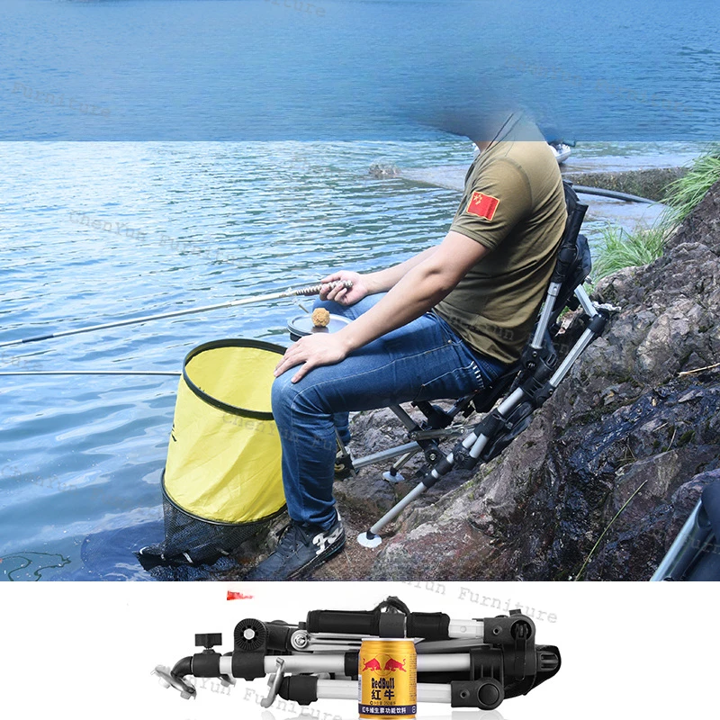 Fold All Terrain Fishing Chairs Portable Multifunction Backrest Bracket Fishing Chairs Comfort Banco De Pesca Entertainment