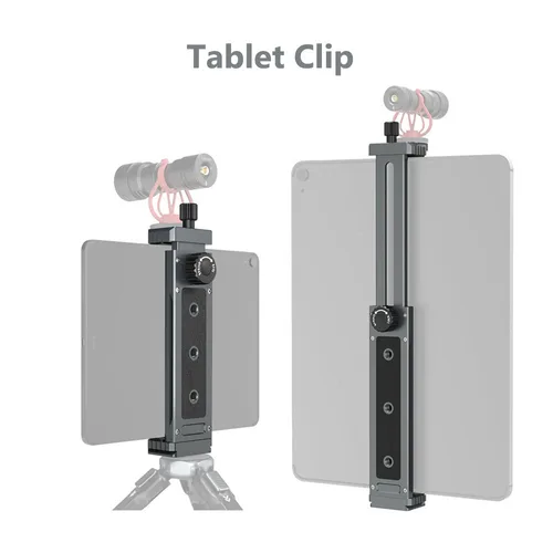 LEAPLIGHT Universal de aluminio para tableta, soporte para teléfono, Clip, trípode, soporte ajustable para teléfonos, tabletas Ipro, soporte para tableta