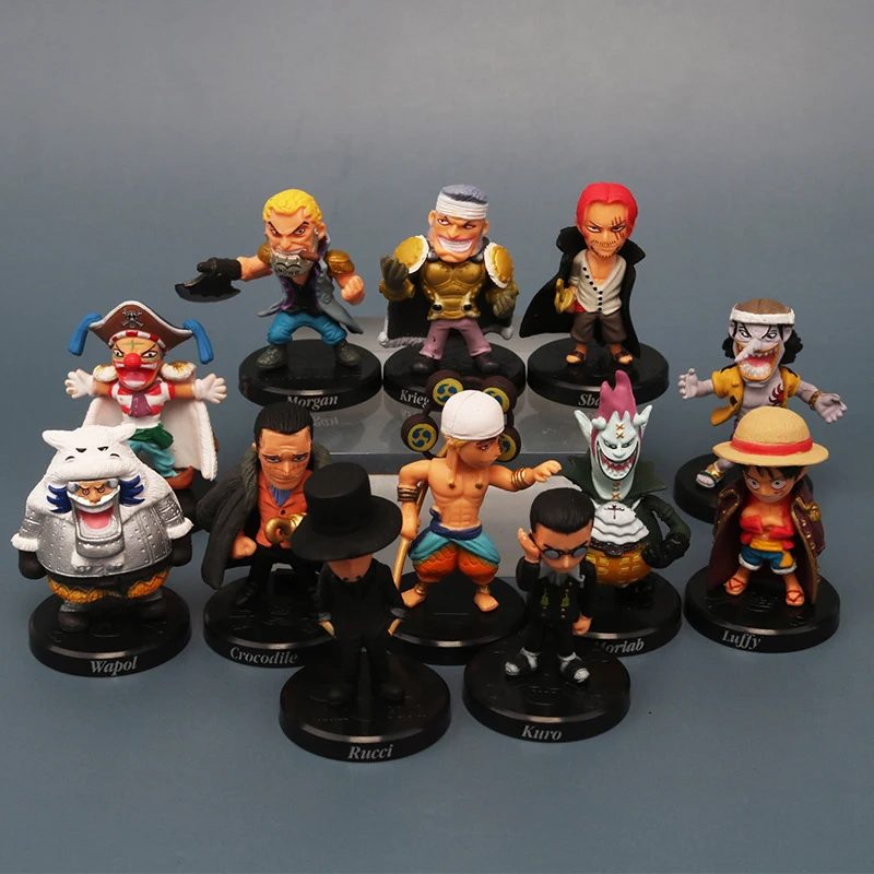 12Pcs/Set  One Piece Monkey D. Luffy Nami Boa Hancock Roronoa Zoro PVC Action Figures Model Dolls Toys Christmas Gifts