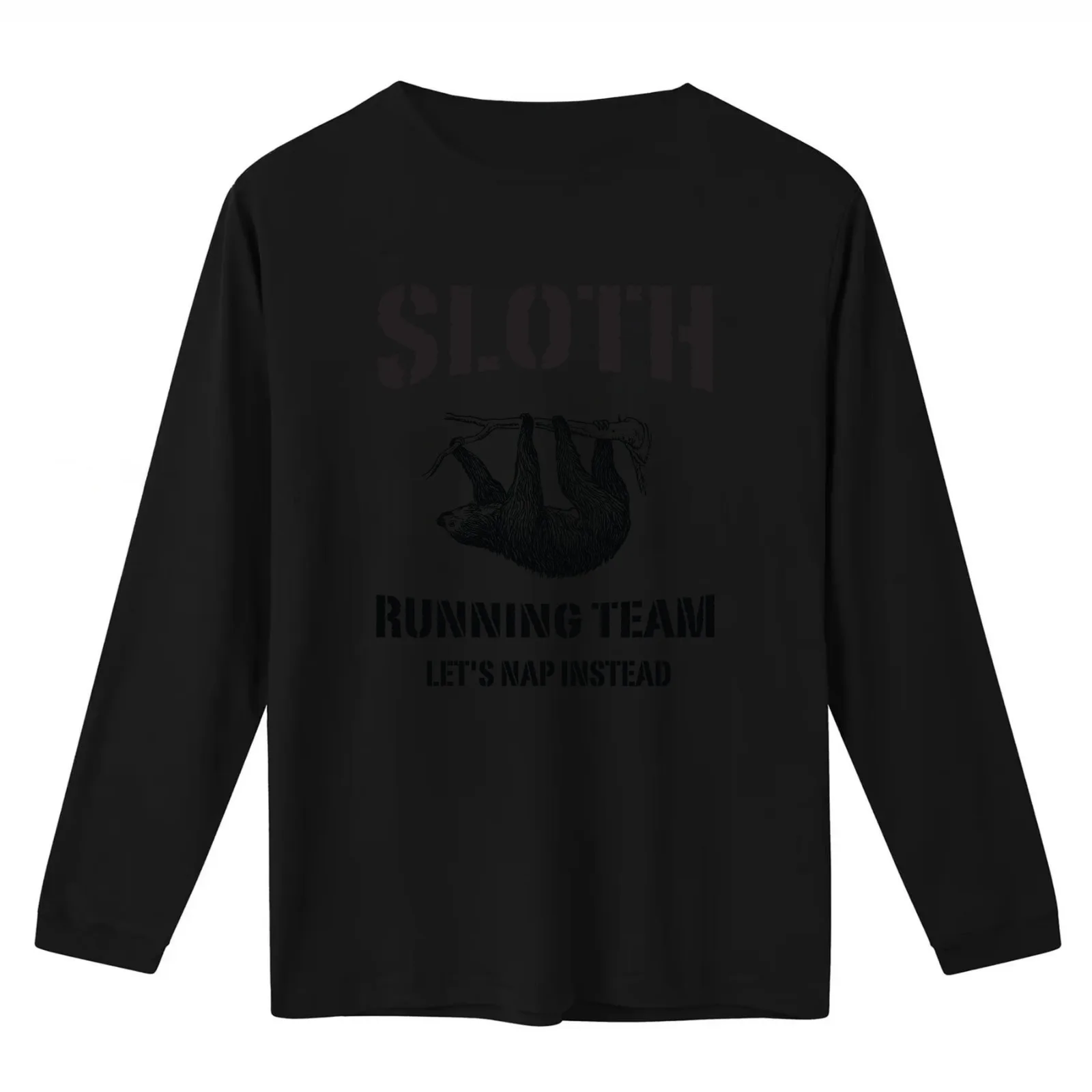Sloth Running Team. Let's Nap Instead T-Shirt Summer Casual Cotton Tee Oversized Streetwear Tops Vintage Graphic Print