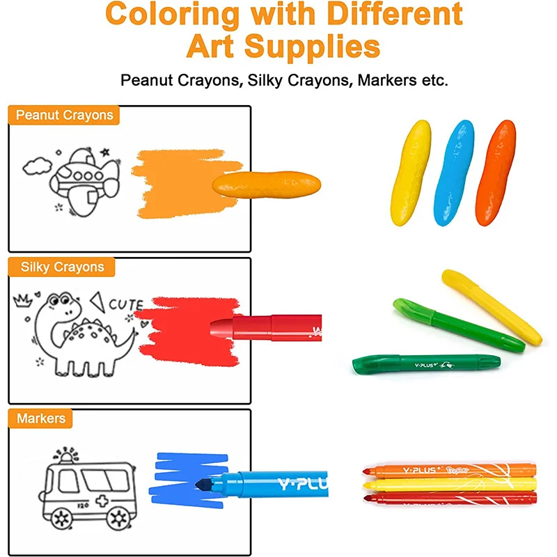 Mess Paper Roll Kid's Free Coloring Sticky Drawing Paper Roll for Toddler Wall Coloring Activity Stickers Set Toys for Kids