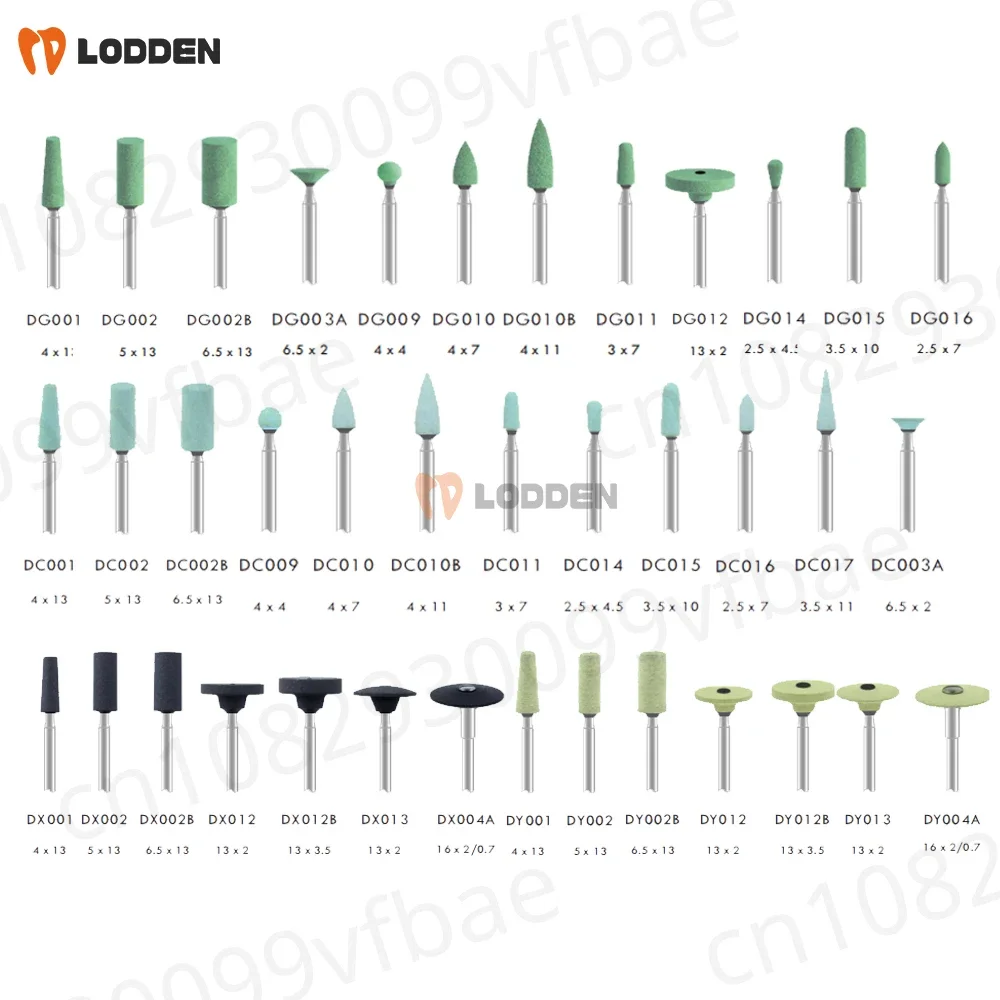 Dental Ceramic Diamond Polishing Burs DG/DC/DX/DY Dental Lab Diamond Stones for Zirconia EMAX Ceramic Pregnant Grinding Burs