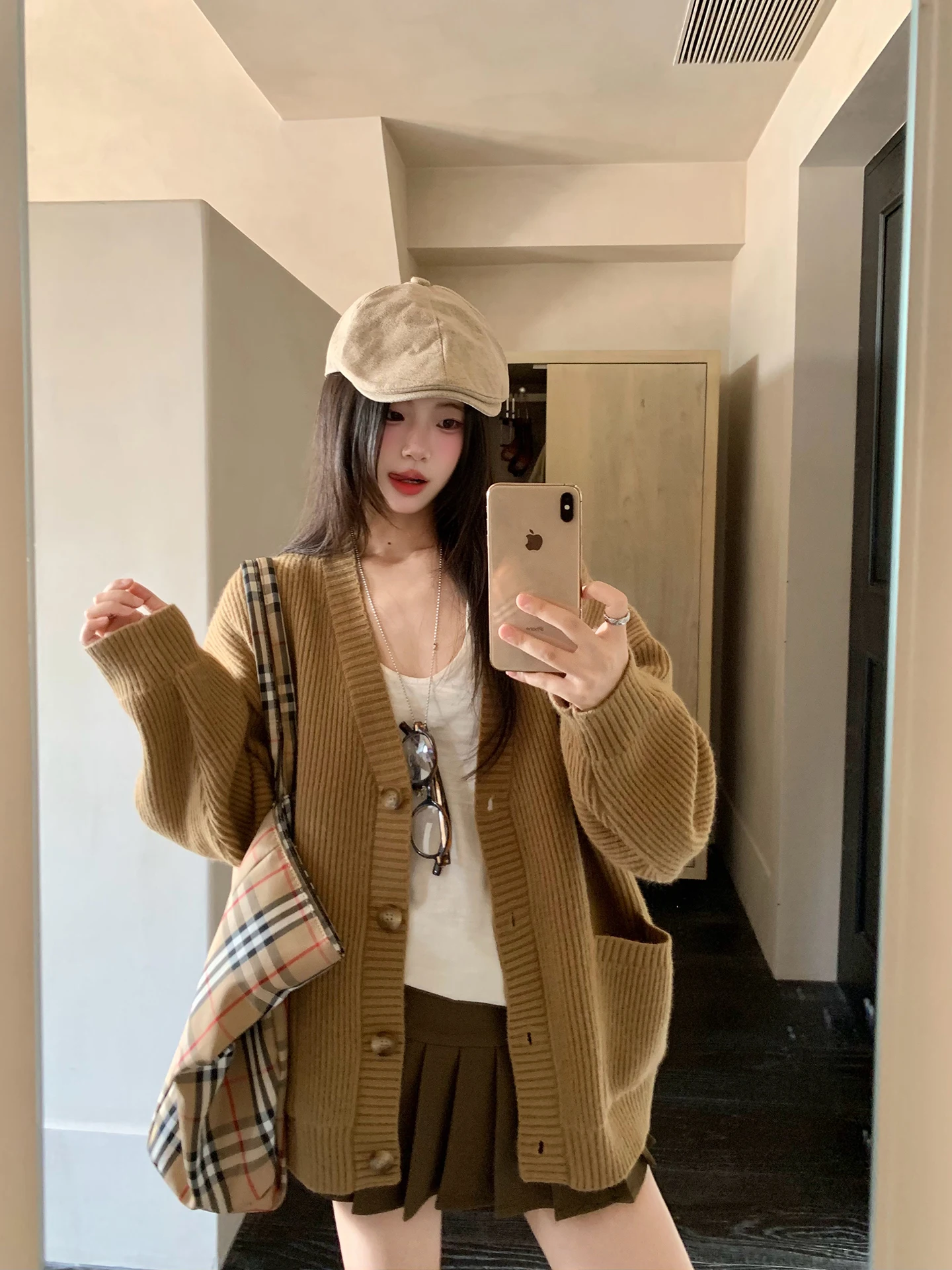 

Женский вязаный кардиган с V-образным вырезом, мягкий, уютный, свободного кроя, однотонный, для повседневной носки, осень-зима