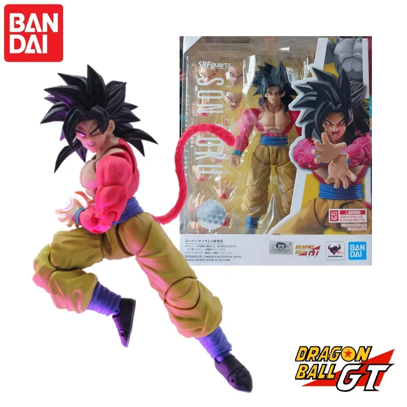 In Stock！100%Original Bandai S.H.Figuarts Dragon Ball GT SSJ4 Super Saiyan 4 Son Goku Action Anime Figures Models Toys Gifts