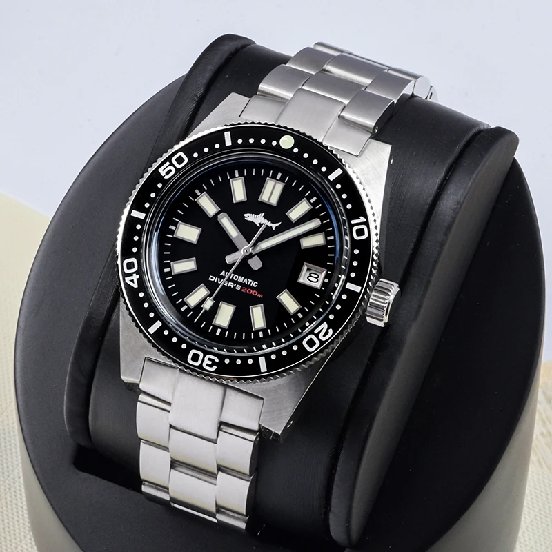 HEIMDALLR Watch 62MAS Stainless steel Waterproof watch C3 super luminous NH35 Automatic movement Diving watch Men Watch