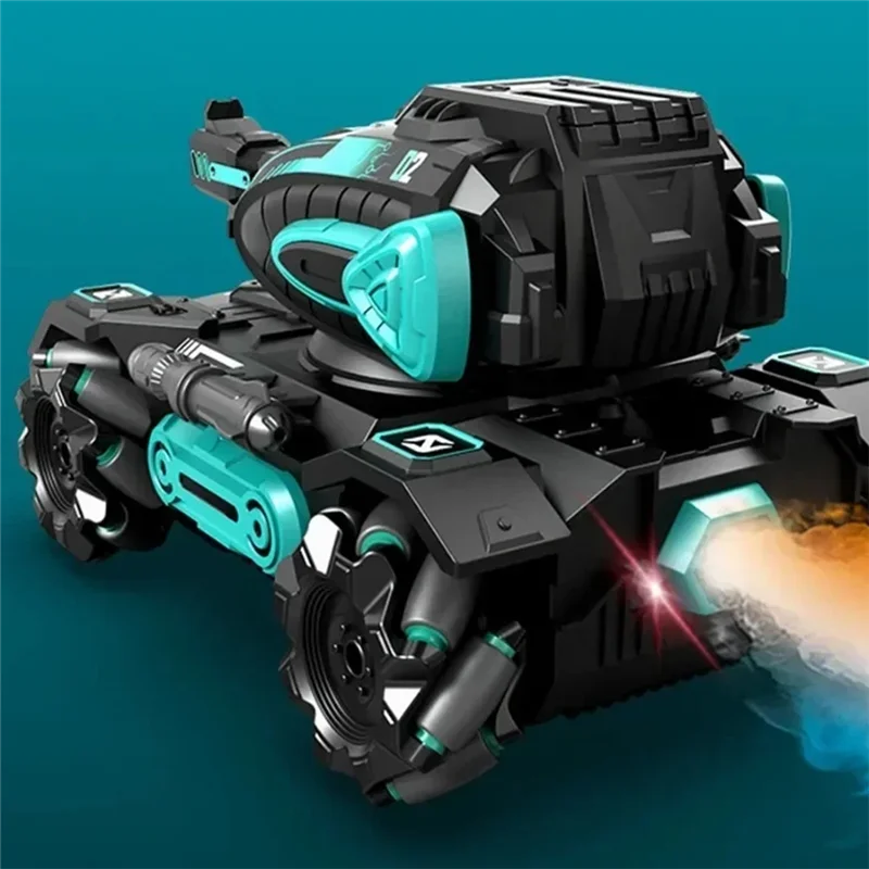 DELAM-Water Spray RC Car 2.4G Four-Wheel Stunt Launch Water Polo Tank For Boys Armoured Machine Vehicle