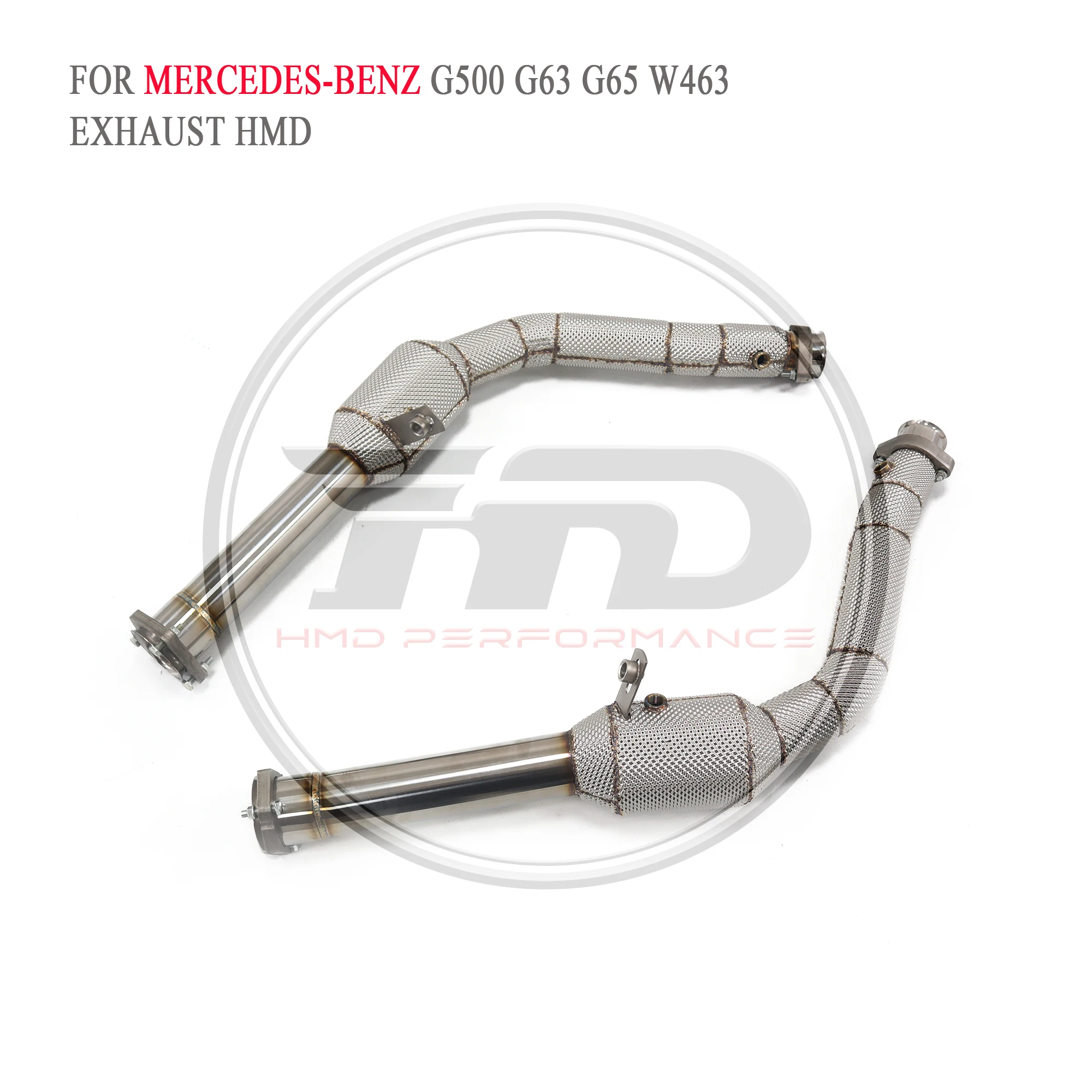 

HMD Exhaust System High Flow Performance Downpipe for Mercedes Benz G500 G63 G65 W463 5.5L With Heat Shield Racing Pipe