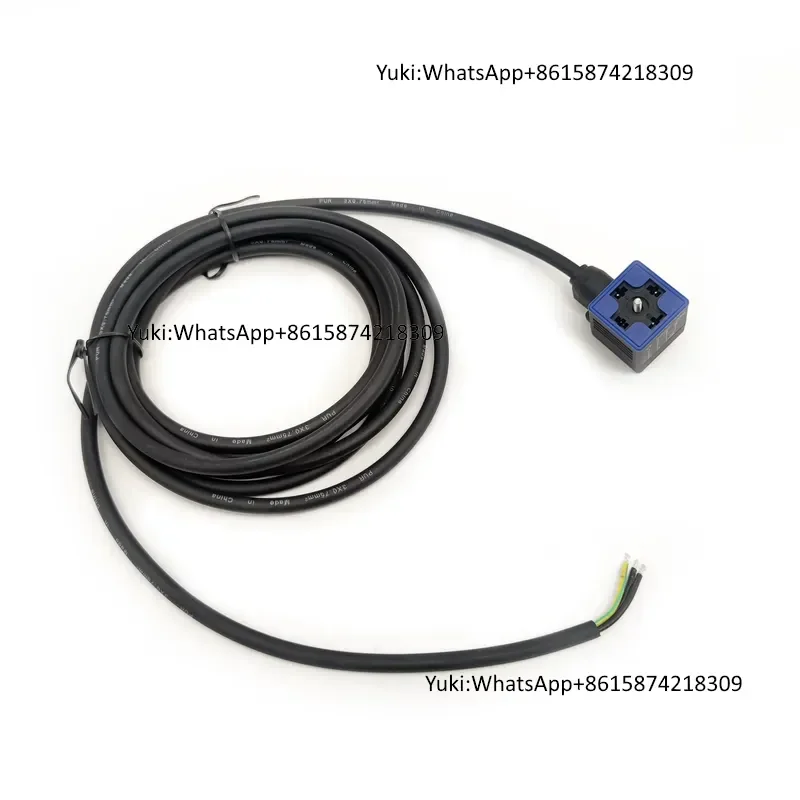 

24V DC 3+PE Automatic Solenoid Plug IP67 Waterproof Pre-cast PUR Cable Connector Industrial Power Applications 3 Meter Length