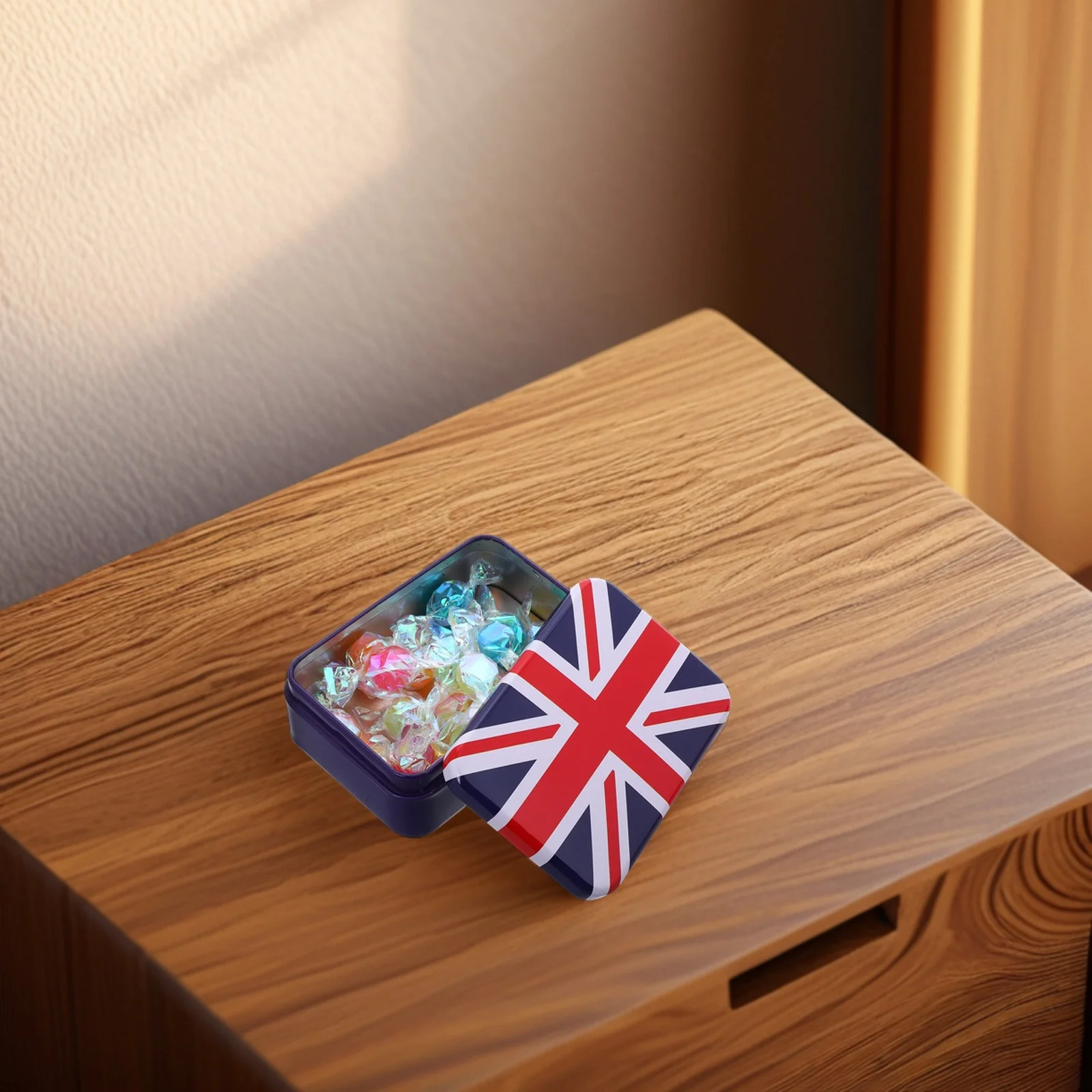 

2Pcs Vintage Tinplate Candy Boxes Decorative Metal Container Lid Holiday Storage Cookie Chocolate Packaging Cookies Tin