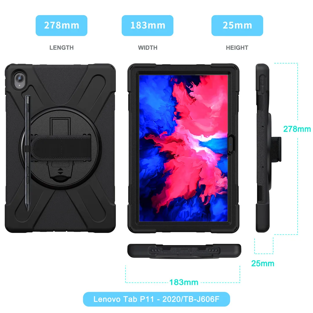 For Lenovo Tab P11 Pro TB-J706F J716F 11.5'' Cover Funda For Lenovo Tab P11 TB-J606 J607 TB-J616F Shockproof Armor Cover