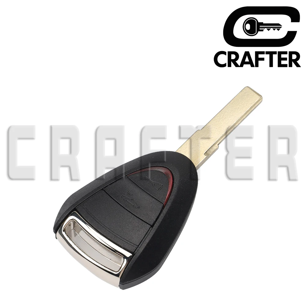KeyCrafters LXP-VIM244 Car Key Shell Case 2/3 Buttons For Porsche Cayman Boxster Turbo 911 987 996 997 Carrera Targa