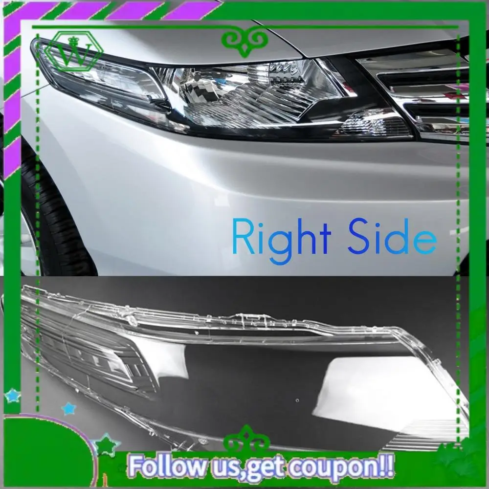 

AC34-For Honda City 2009-2014 Car Headlight Cover Head Light Lamp Transparent Lampshade Shell Lens Glass