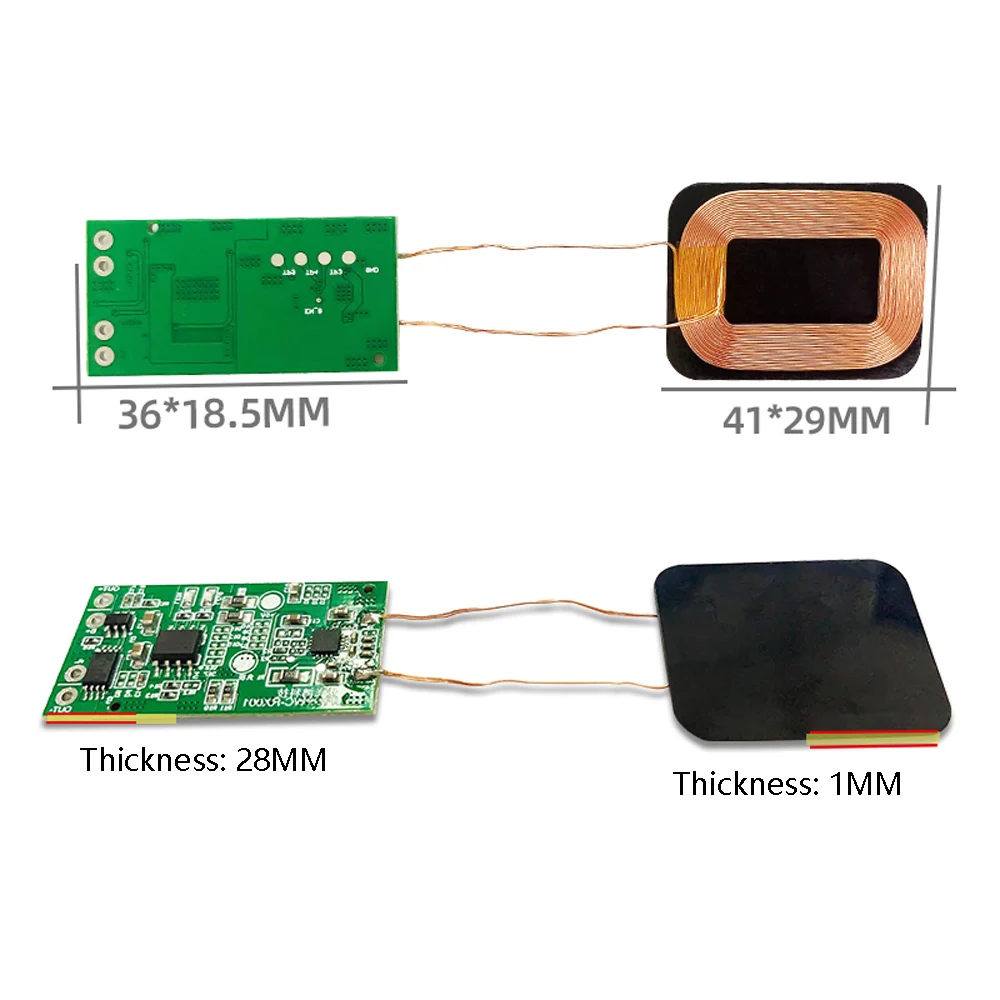 Taidacent 4.2V 5W Wireless Charger Receiver QI Wireless Charge Receiver Magnetic Inductive Charging Receiver Battery Management