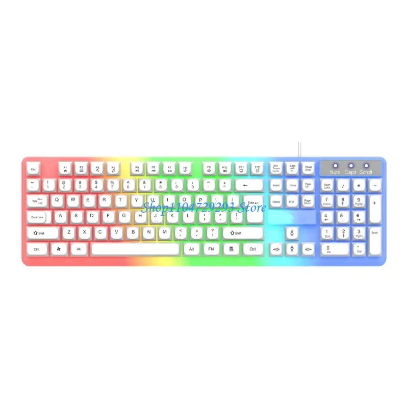 Teclado jogo com Y2GD para jogadores PC LED LEDLET BACKBOARD MECÂNICO 104 TENAS