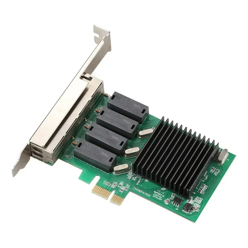 4-portowa pełna gigabitowa karta sieciowa PCIe 1X do 4-portowego serweraowego portu sieciowego EXSI spróźniająca miękkie routing 8111H