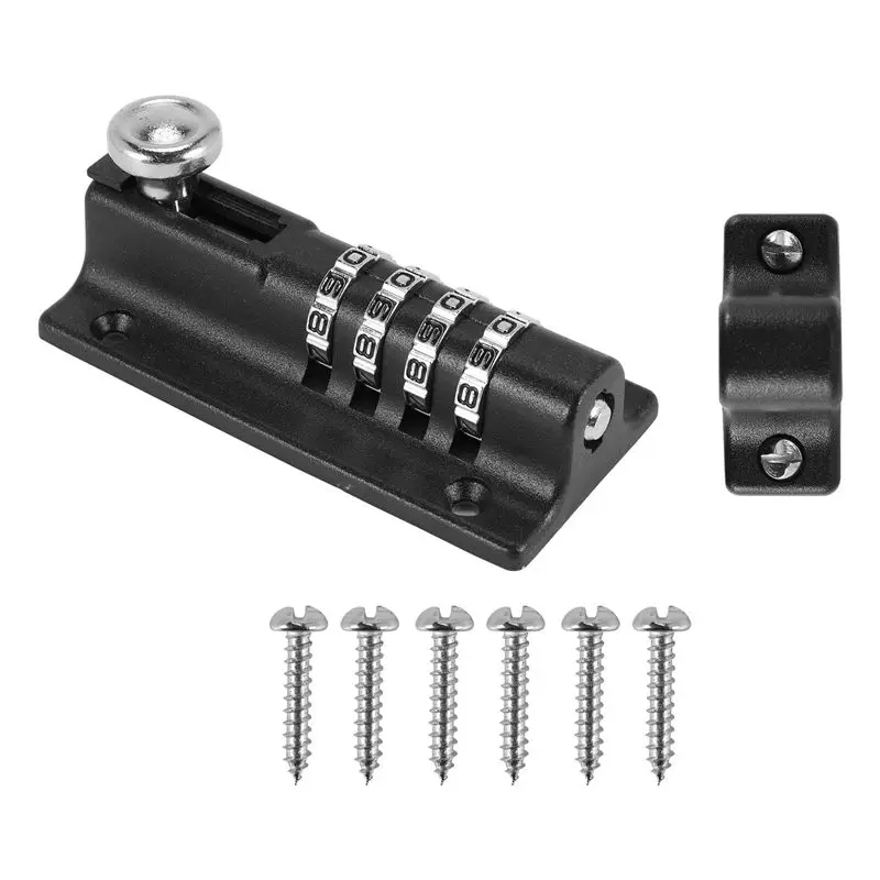 A44Z-Password Lock Bolt Metal Door Latch Safety Combination Digit Padlock Outdoor Home Wood Gate Hardware