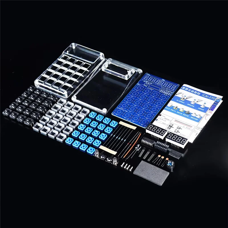

N93R Усовершенствованные комплекты электронных светодиодных цифровых калькуляторов DIY с преобразованием сопротивления, управление 51 микроконтроллером