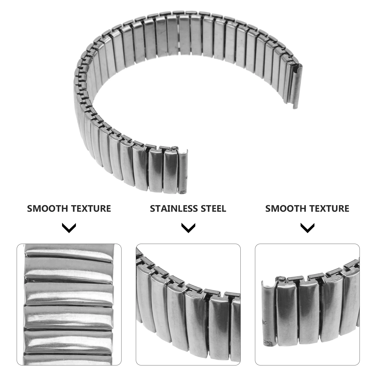 Comodo cinturino per orologio da uomo, delicati orologi da uomo anziani in acciaio inossidabile elastico